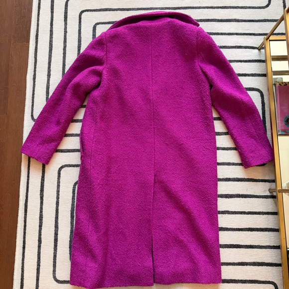 Ann Taylor Magenta Fuchsia Double Breasted Coat Size XS - Picture 6 of 6